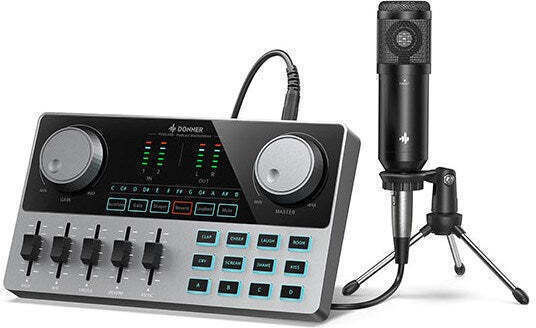 Donner Podcast Starter Kit Wireless Microphone with Bluetooth Tabletop
