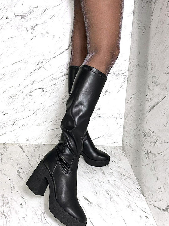 Women's Boots with Medium Heel Black