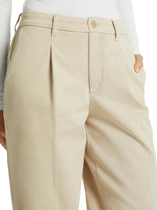 High Waist Women's Jean Trousers in Relaxed Fit Tan