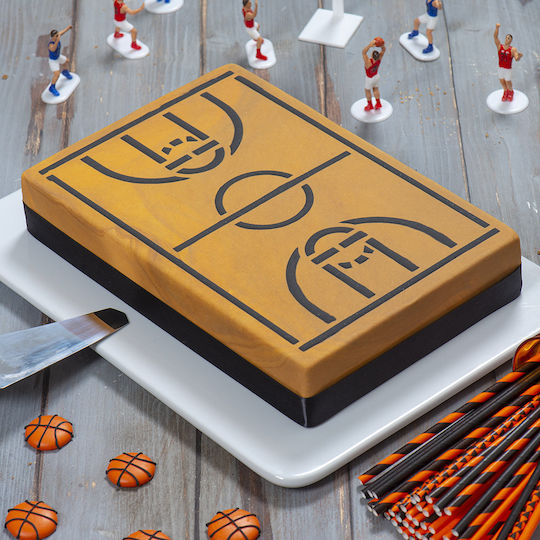 Basketballplatz Schablone 20x30cm