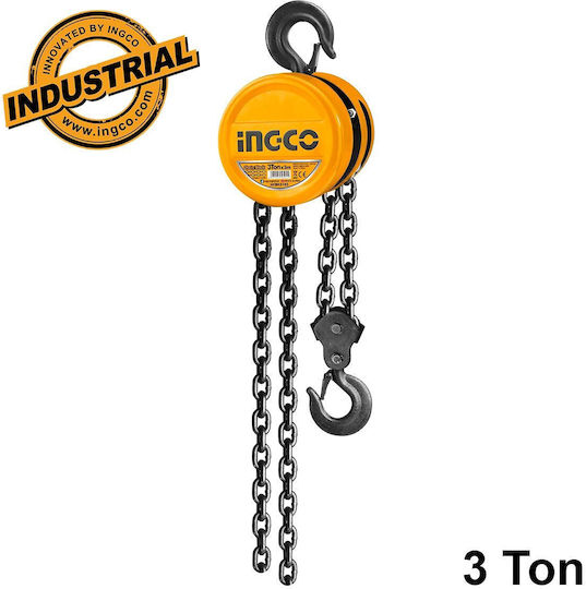 Ingco Kettenzug for Load Weight up to 3t in Gelb Color