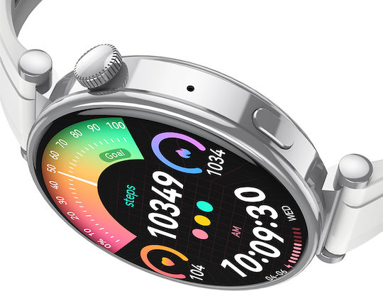 XO GT4 mini Smartwatch with Heart Rate Monitor (Silver)