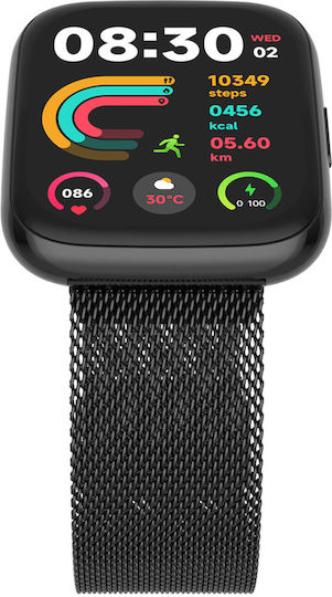 Forever ForeVigo 4 Smartwatch with Heart Rate Monitor (Black)