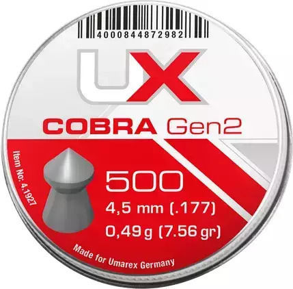 Pelete pentru aer comprimat Umarex Cobra 4,5 mm Gen2 500 bucăți
