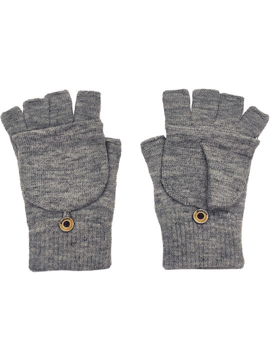 Gift-Me Unisex Knitted Fingerless Gloves Gray