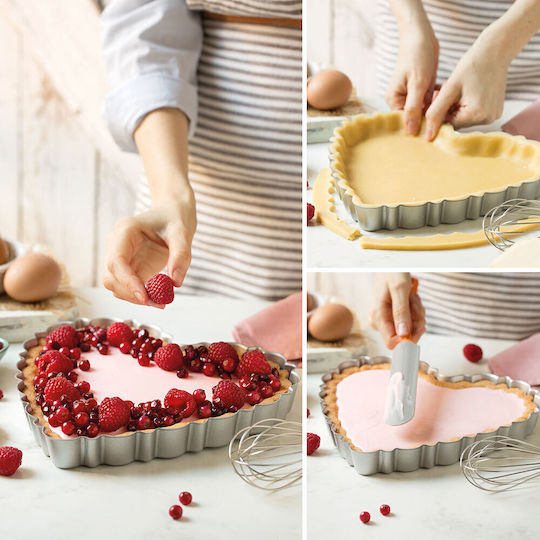 Non-stick Heart Tart Mold 25x23cm