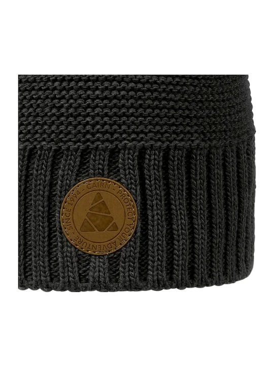 Beanie Ανδρικός Σκούφος Πλεκτός σε Μαύρο χρώμα