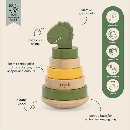 Trixie Stacking Toy Toy Mr made of Wood for 12++ Months