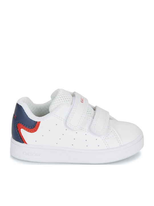 B Eclyper Παιδικά Sneakers Ανατομικά με Σκρατς Λευκά