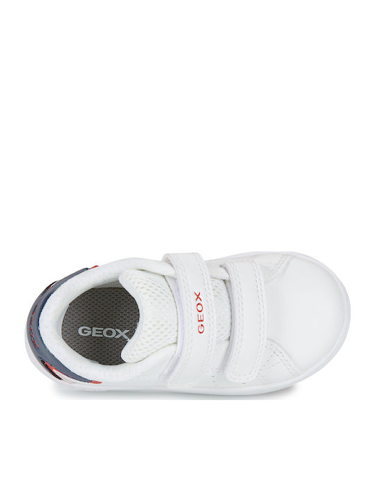 B Eclyper Παιδικά Sneakers Ανατομικά με Σκρατς Λευκά