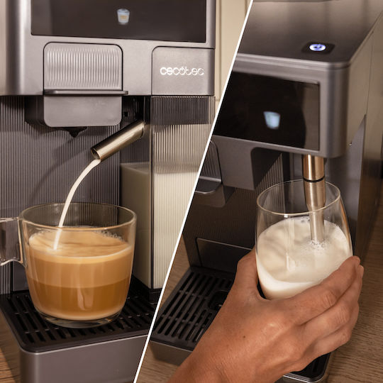 Cecotec FreeStyle Latte T Αυτόματη Μηχανή Espresso Πίεσης 20bar για Cappuccino Μαύρη