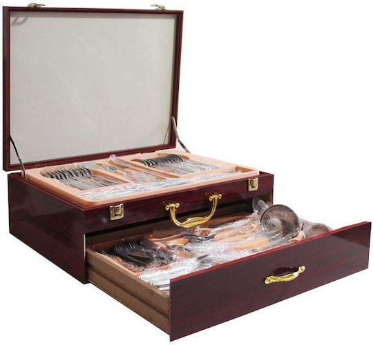 Set Tacâmuri Ek-184g În Cutie de Lemn 72 Buc