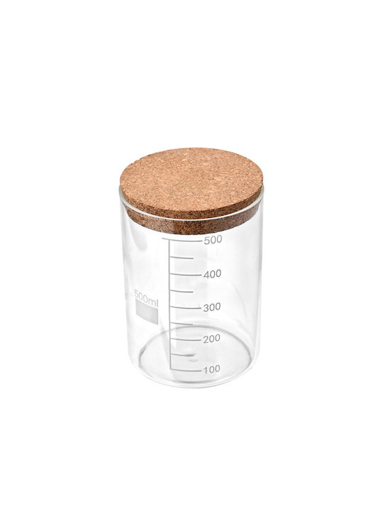 Estia Vase General Use with Cork Glass Transparent 500ml