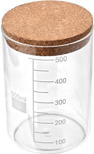 Estia Vase Allgemeine Verwendung mit Kork Glas Transparent 500ml Estia Vase Allgemeine Verwendung mit Kork Glas Transparent 500ml