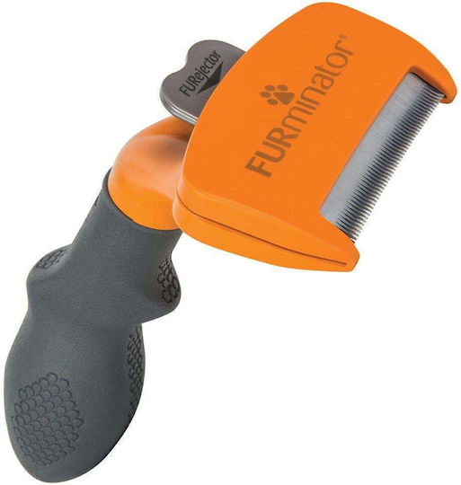 FURminator Undercoat Tool Гребен Medium за дългокосмести кучета с бръснач за Премахване на Косми Оранжев