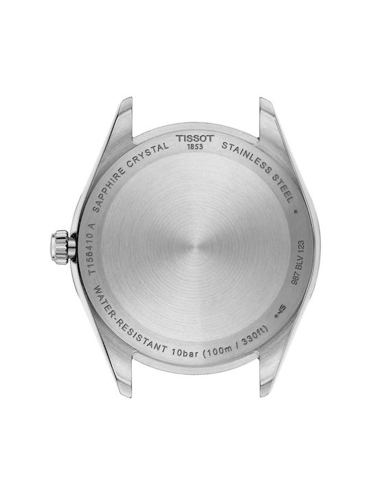 Tissot T-classic Herrenuhr Batterie mit Silber Metallarmband