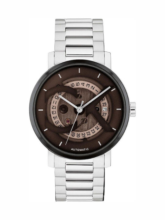 Calvin Klein Iconic Ανδρικό Ρολόι 40mm Αυτόματο με Ασημί Μεταλλικό Μπρασελέ