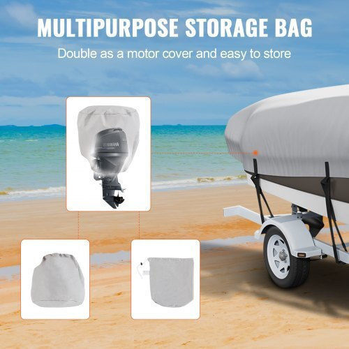 Vevor Protective Boat Cover L96xW243xH96cm in Gray Colour