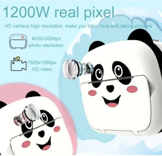 Thd KX-03 Children's Camera 12MP with Thermal Printing White