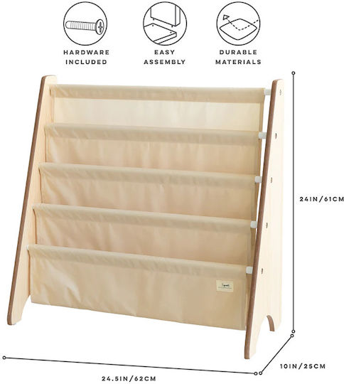 Bücherregal Boden Beige