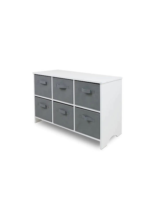 Система за съхранение на играчки Сив 79x36x51см 1бр