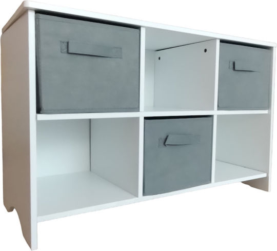 Система за съхранение на играчки Сив 79x36x51см 1бр