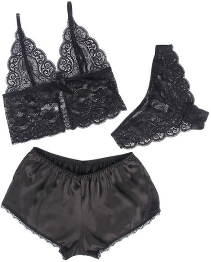 Subblime Sexy Babydoll Schwarz