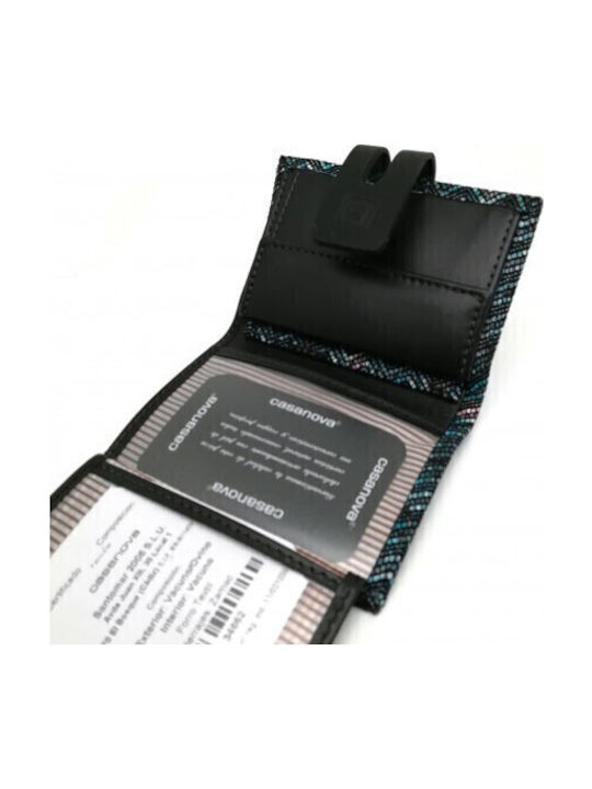 Small Leather Women's Wallet Cards with RFID Blue 34614 Blue