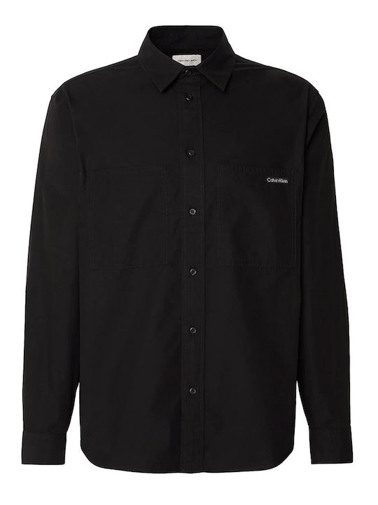 Long Sleeve Cotton Overshirt In Regular Fit Beh