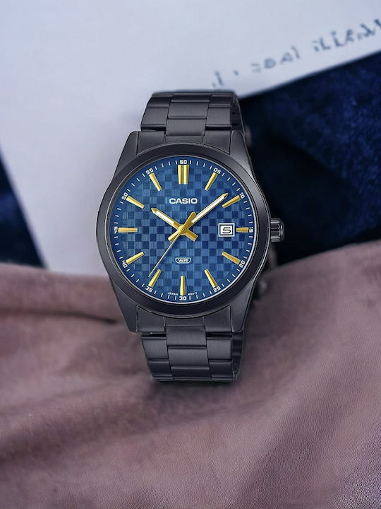 Casio Ceasuri Bărbați 42mm Mecanism cu Baterie cu Brățară din Metal Neagră