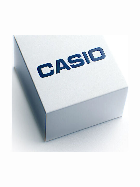 Casio Ανδρικό Ρολόι 39mm Μπαταρίας με Ασημί Μεταλλικό Μπρασελέ
