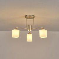 Eurolamp Madisson Висящо Таванно Осветително Тяло Златисто с Цокъл E27 59x59x38см