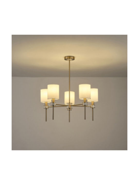 Eurolamp Timeless Κρεμαστό Φωτιστικό Χάλκινο για 5 Λαμπτήρες E14 68x72εκ.