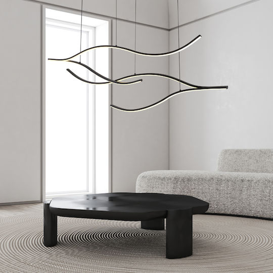 Eurolamp Waves Hängelampe Schwarz 120x120x145cm.