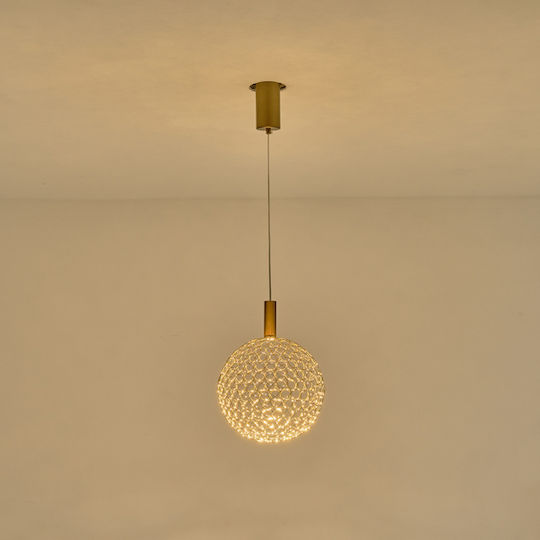 Eurolamp Perforato Pendant Light Silver 25x25x163cm