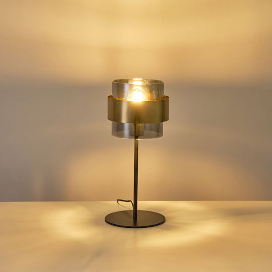 Eurolamp Table Lamp for Socket E27 with Black Shade and Base