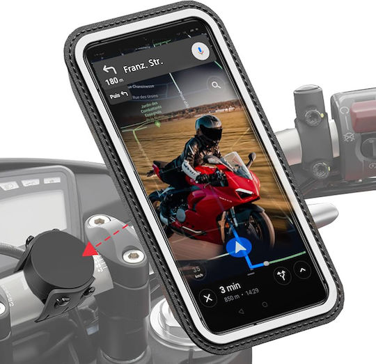 Shapeheart Motorrad Handyhalterung mit Koffer für das Lenkrad