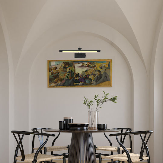 Braytron Modern Leuchte Wand mit Integrierter LED und Einstellbares Weißes Licht Schwarz 40cm