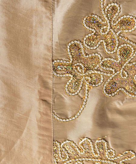 Silk Fashion Checkered 7710 Gold 80x80cm Tablecloth