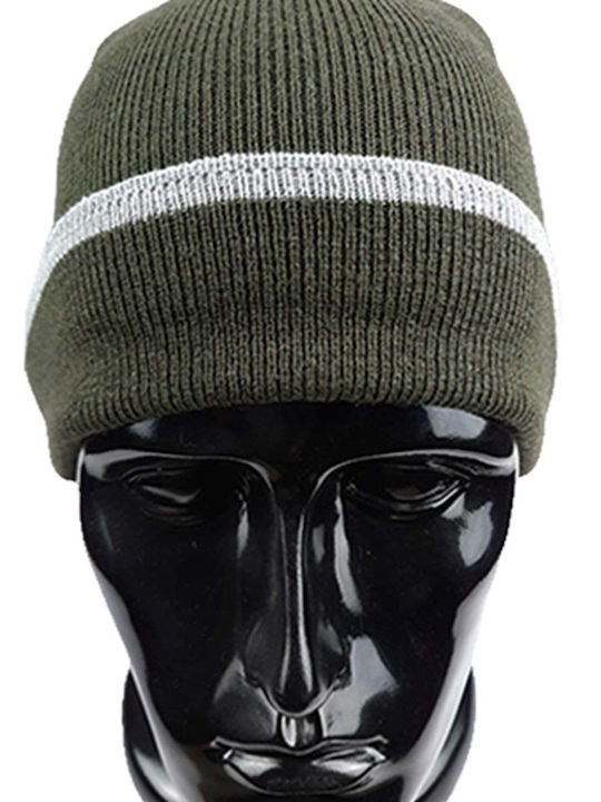 Jacques Hermes Beanie Fleece Beanie Knitted in Green color