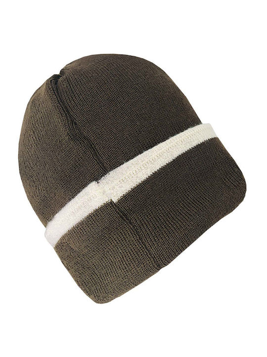 Jacques Hermes Beanie Fleece Beanie Knitted in Brown color