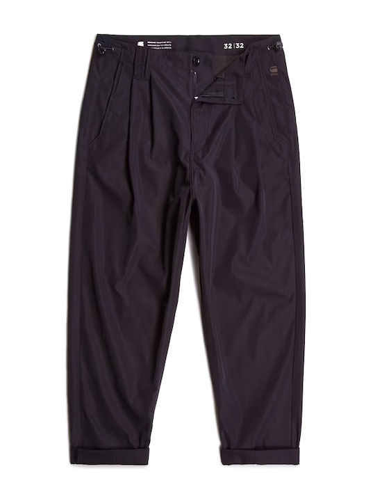 Pleated Trousers Chino in Relaxed Fit Black