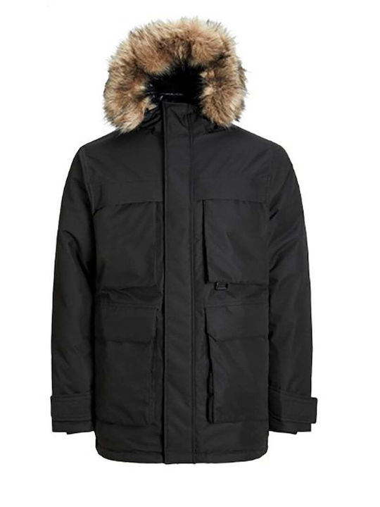 Geacă de iarnă parka negru