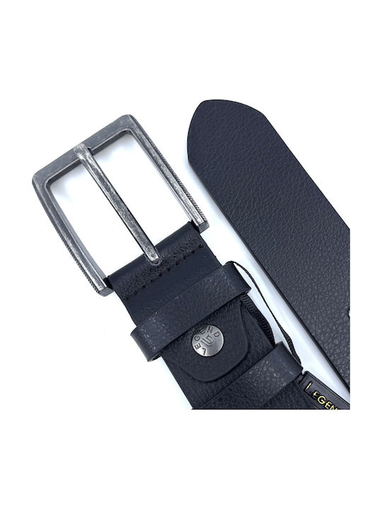LEATHERETTE Wide Men's Belt Leather Black