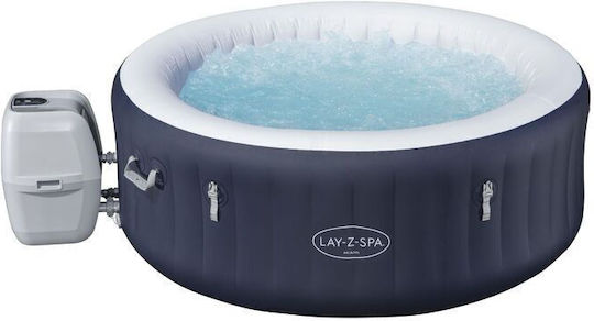Lay-Z-Spa Miami EnergySense AirJet Runde Schwimmbecken 669l Aufblasbar mit Hydromassage 180x66cm Dunkelblau Rund