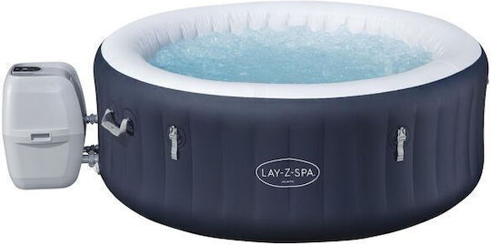 Lay-Z-Spa Miami EnergySense AirJet Runde Schwimmbecken 669l Aufblasbar mit Hydromassage 180x66cm Dunkelblau Rund