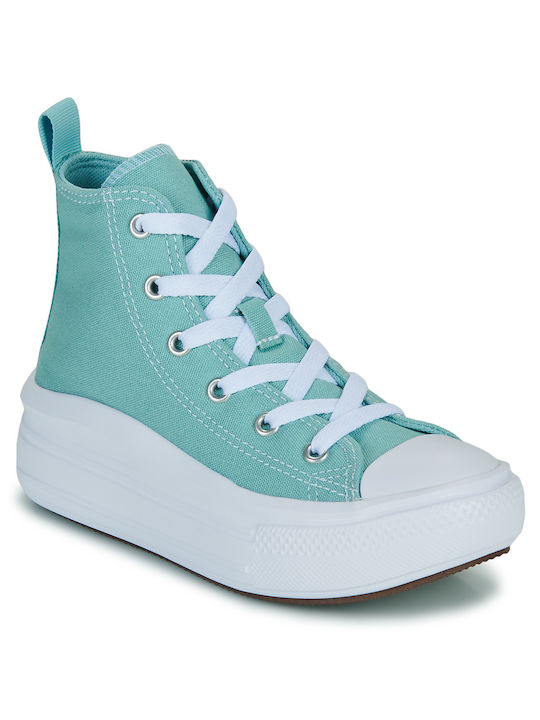 Converse Chuck Taylor All Star Platform Kinder Sneakers Hoch Blau