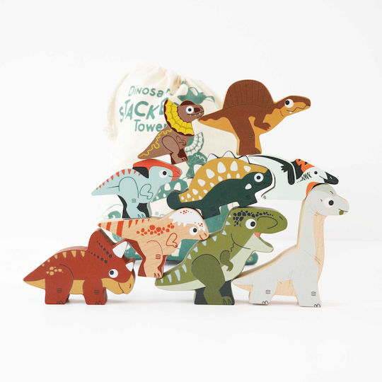 Le Toy Van Jucărie de Stivuire Dinozauri din Lemn pentru 18++ Luni