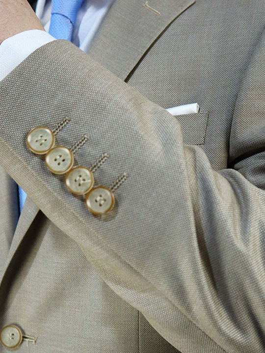 Men's Summer Suit Slim Fit Beige