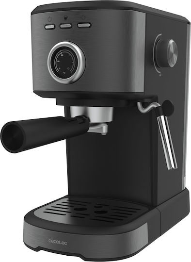Cecotec Power 20 Pecan Steel Μηχανή Espresso 1100W Πίεσης 20bar Γκρι